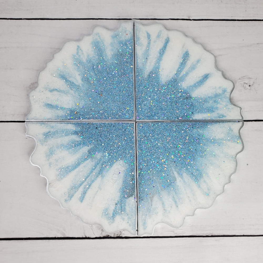Geode/Agate Coaster set - Picture 4 of 4